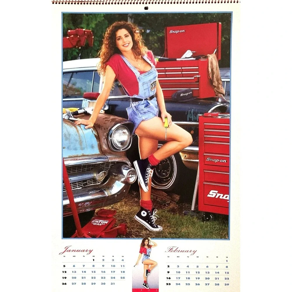 7 Snap-On Tools Collection Calendars 1988-90-92-96-97, 2001-02 Wheels & Girls VG